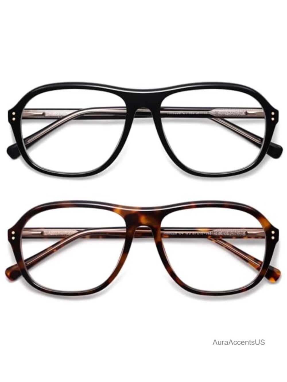 Retro Aviator Reading Glasses Blue Light Blocking Spring Hinge